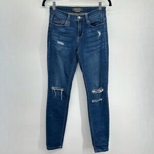 Harper Stretch Destructed Skinny Jeans Size 27